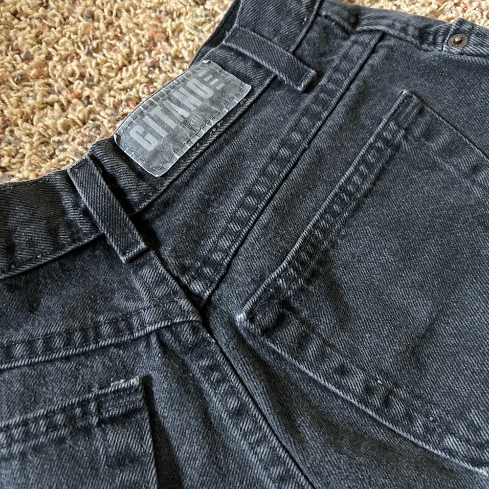 Black Baggy Cutoff Shorts